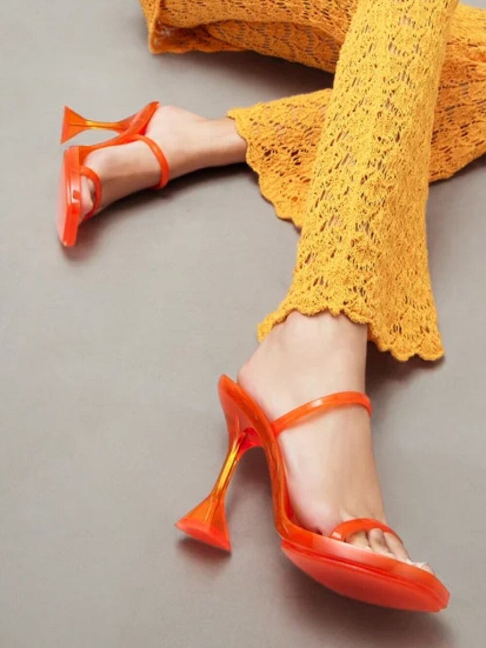 Amina Muaddi Brito 95 PVC sandals